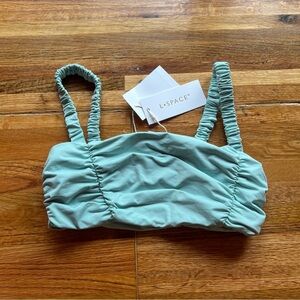 NWT L*Space Joanna Bikini Top in Pool size XS Blue Ruched